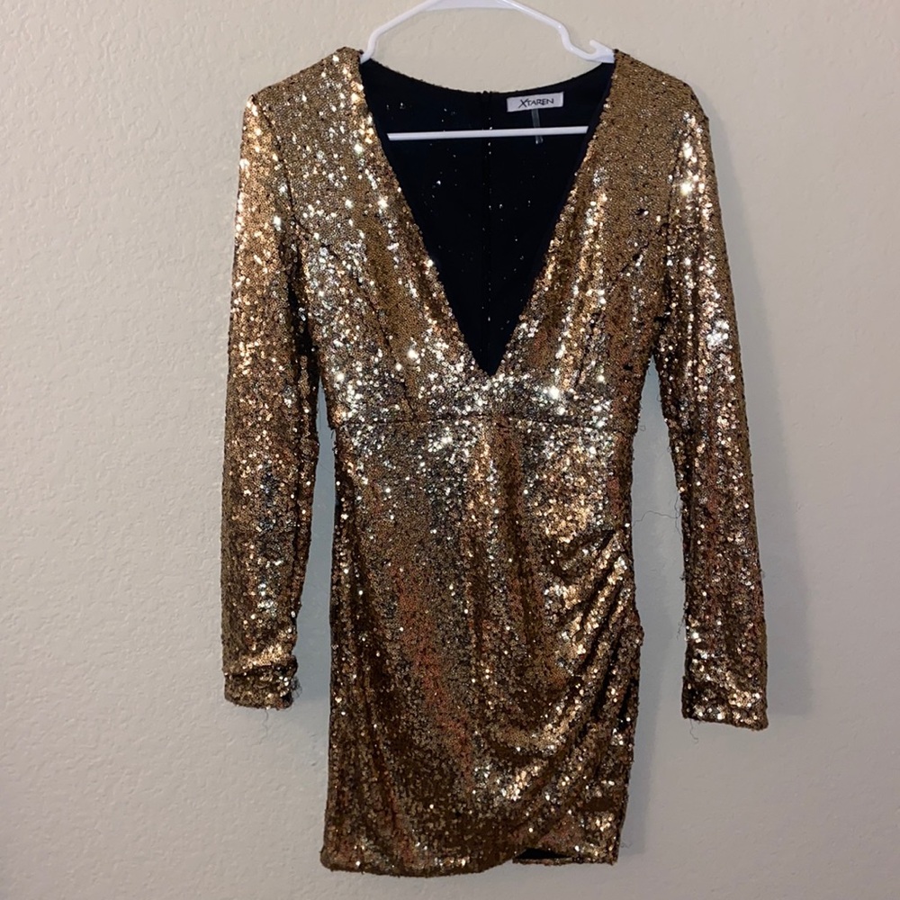 Gold Sequin Dress